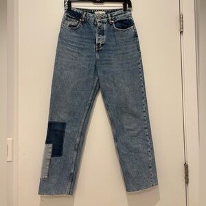 MAJE Straight-Leg Patch Jeans